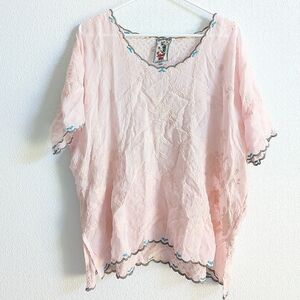 Johnny Was Lillian dolman blouse. Light pink. Size small.